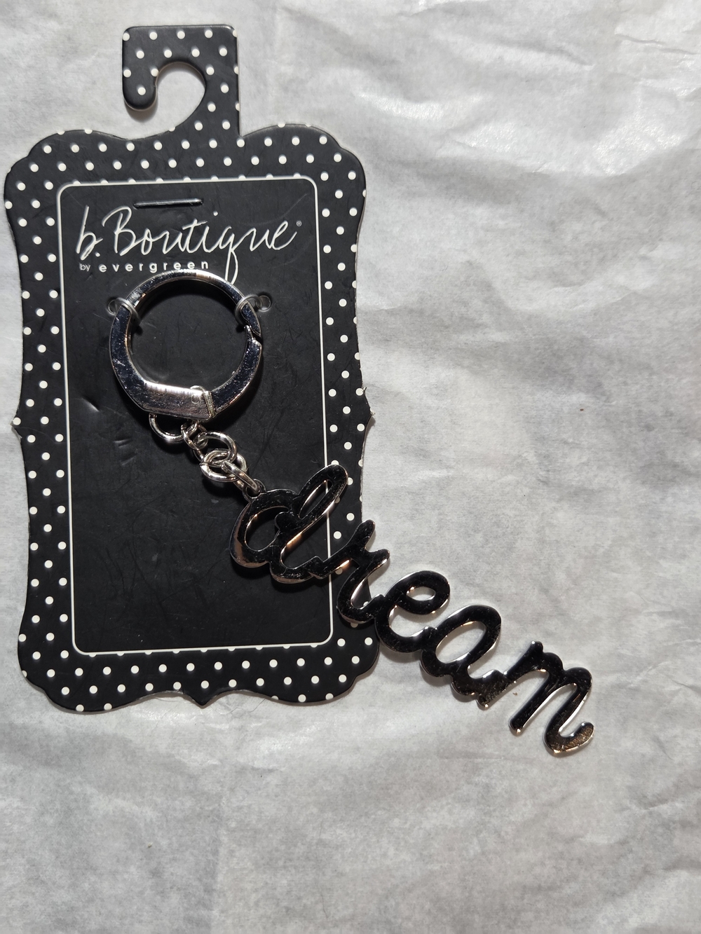 Dream Script Keychain - Silver